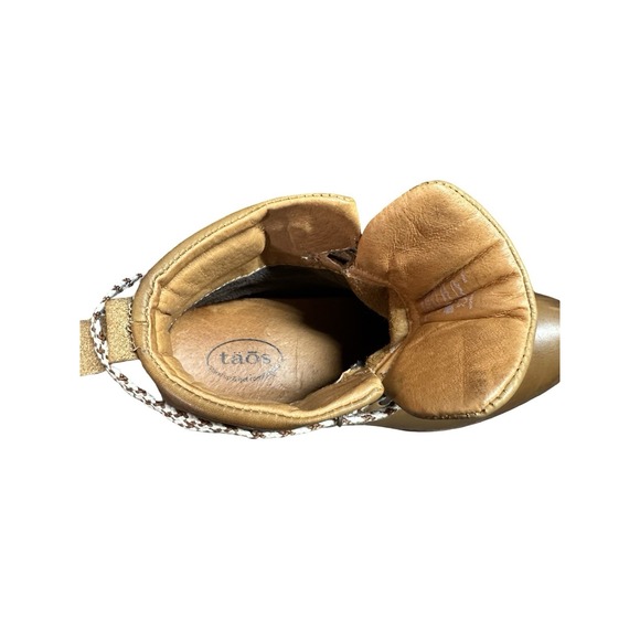 Taos‎ Alpine Leather Boots Contrasting Laces Women's Size 9-9.5 Caramel 220106 - Picture 13 of 16